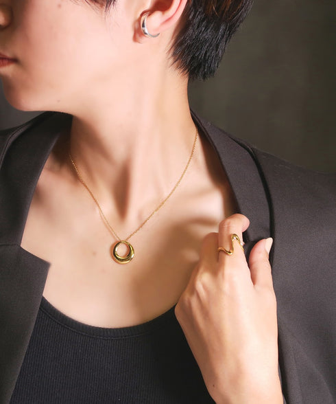 ネックレス サージカルステンレス 316L リング CNC007