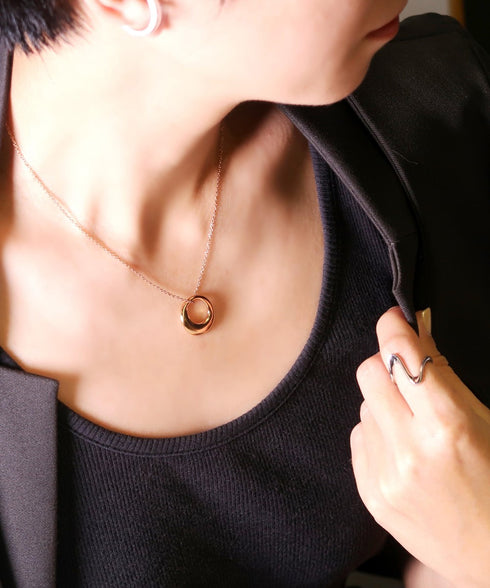 ネックレス サージカルステンレス 316L リング CNC007