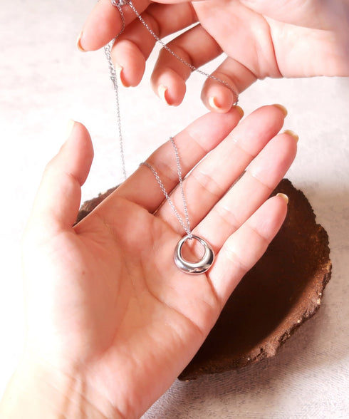 ネックレス サージカルステンレス 316L リング CNC007