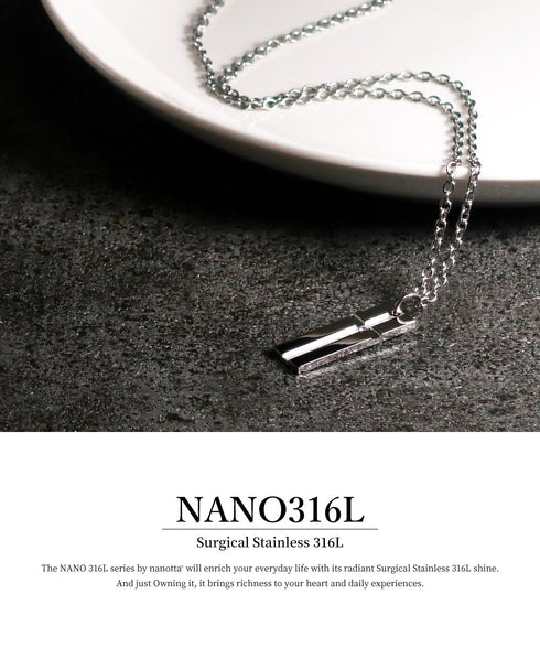 ネックレス サージカルステンレス 316L プレート クロス CNC009