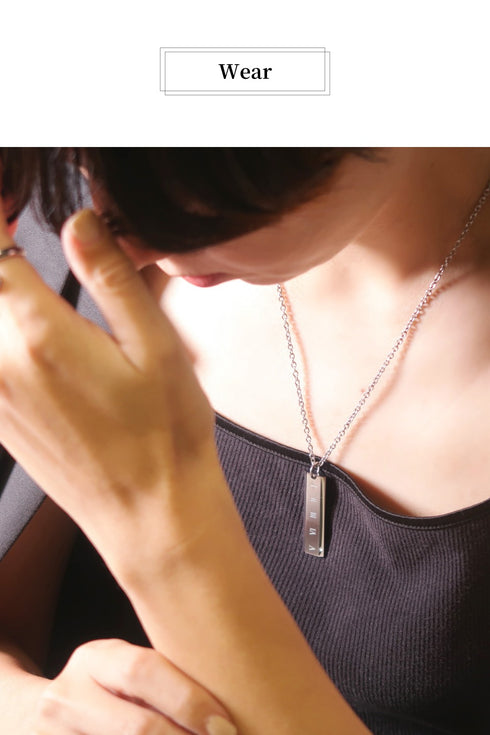 ネックレス サージカルステンレス 316L プレート ローマ数字 CNC011