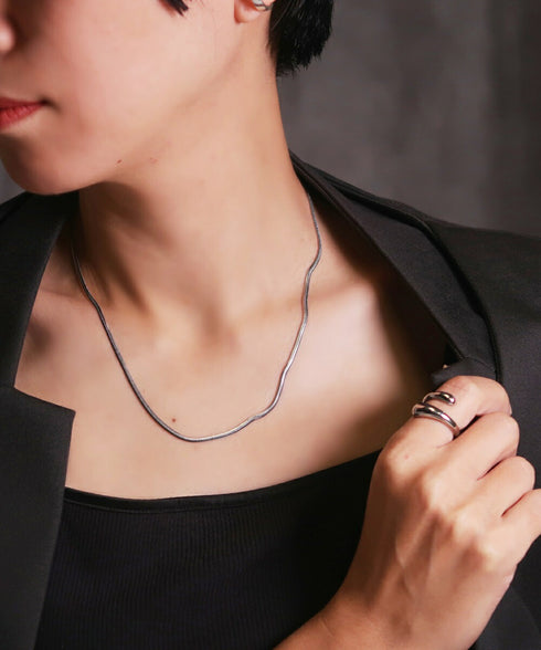 ネックレス サージカルステンレス 316L スネークチェーン CNC012