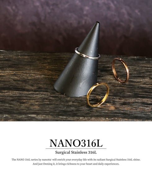 リング 指輪 サージカルステンレス 316L 甲丸 一粒スタッズ CRN003