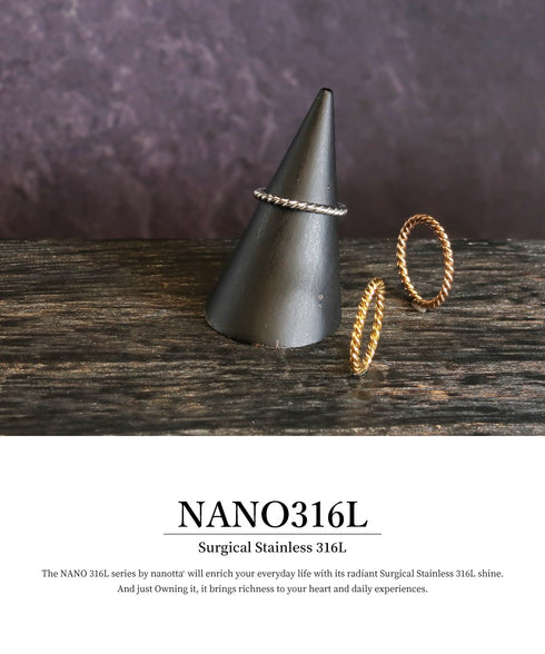 リング 指輪 サージカルステンレス 316L スパイラル CRN005