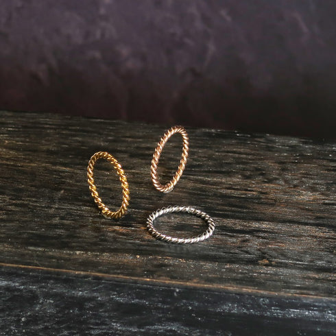 ナノッタ 指輪 316L スパイラル GD 9号 CRN005-GDS09