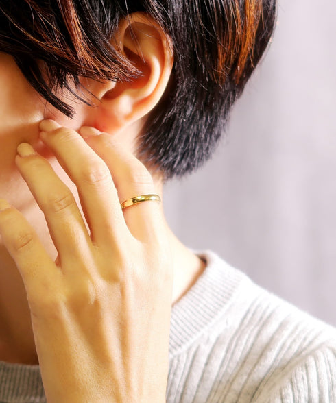 リング 指輪 サージカルステンレス 316L 甲丸 CRN006