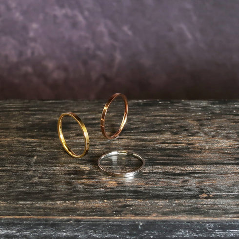 ナノッタ 指輪 316L 平打ち GD 9号 CRN009-GDS09