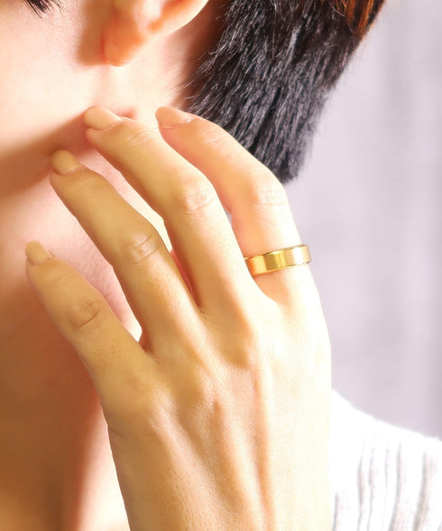 リング 指輪 サージカルステンレス 316L 平打ち CRN011