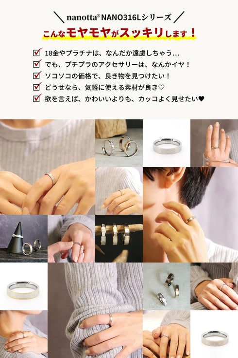 リング 指輪 サージカルステンレス 316L ローマ数字 CRN012