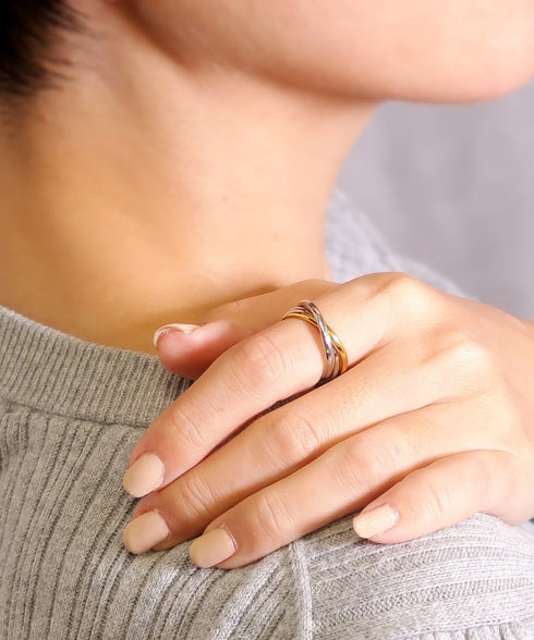 リング 指輪 サージカルステンレス 316L 3連 CRN013