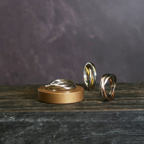 ナノッタ 指輪 316L 3連 GD 11号 CRN013-GDS11