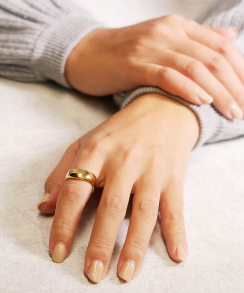 リング 指輪 サージカルステンレス 316L カーブ CRN018