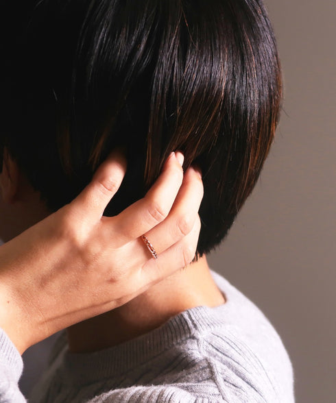 リング 指輪 サージカルステンレス 316L チェーン CRN021