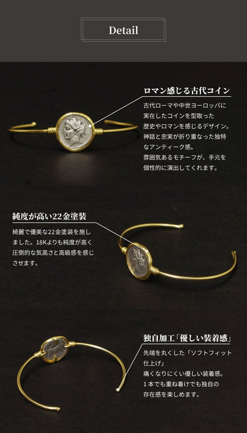 バングル ブレスレット オリエンタル ロマネコイン ANTICO DBR001