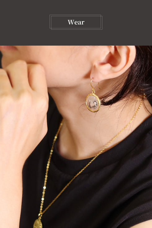 ピアス フック ロマネコイン ANTICO DER008