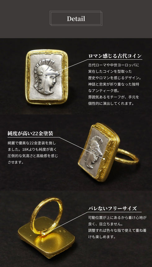 ラウンド オーバル レクタングル オリエンタル ロマネコイン ANTICO DRN007