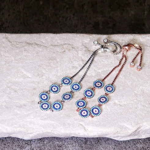 ブレスレット スターリングシルバー925 チェーン 花 ナザールボンジュウ ANTICO NBR001