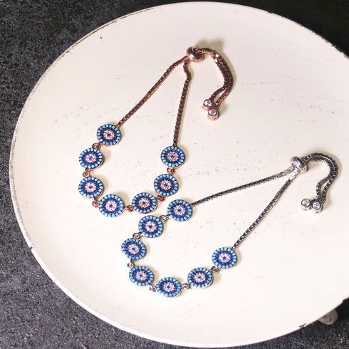 ナノッタ ブレスレット SV925 CZ ターコイズ ナザール SV NBR001-RG