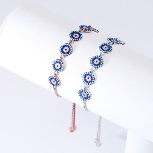 ブレスレット スターリングシルバー925 チェーン 花 ナザールボンジュウ ANTICO NBR001