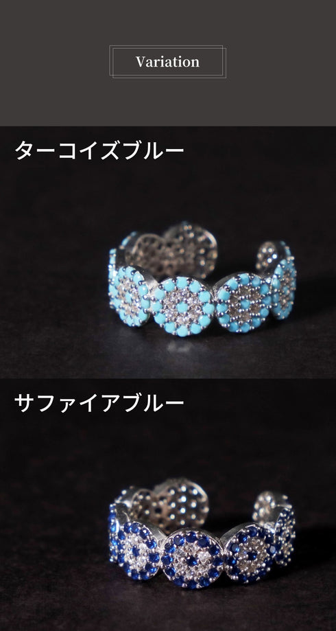 イヤーカフ スターリングシルバー925 花 ナザールボンジュウ ANTICO NEC002