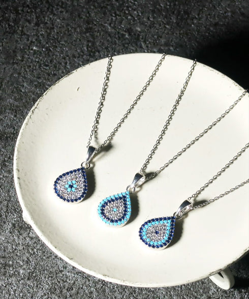 ネックレス スターリングシルバー925 ティアドロップ チェーン ナザールボンジュウ ANTICO NNC002