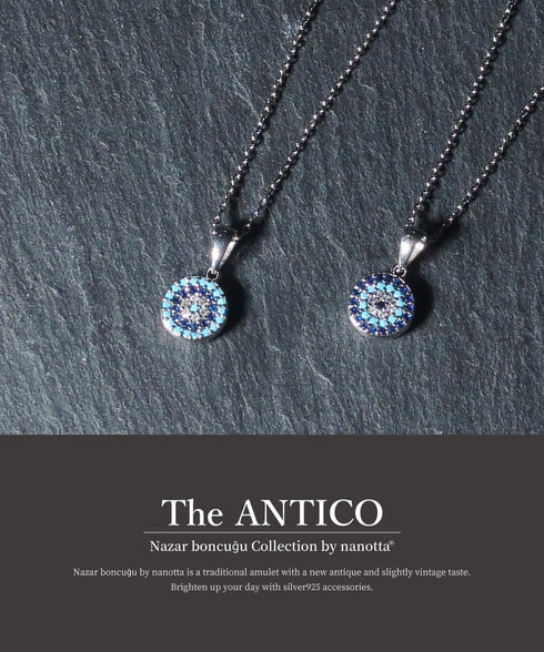 ネックレス スターリングシルバー925 チェーン 花 ナザールボンジュウ ANTICO NNC004