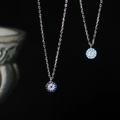 ナノッタ ネックレス SV925 CZ ナザール ラウンド ターコイズ SV NNC005-SVTURQ
