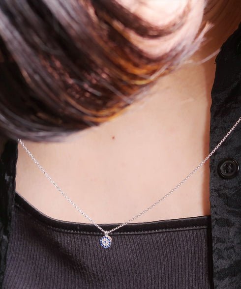 ネックレス スターリングシルバー925 チェーン 花 ナザールボンジュウ ANTICO NNC005