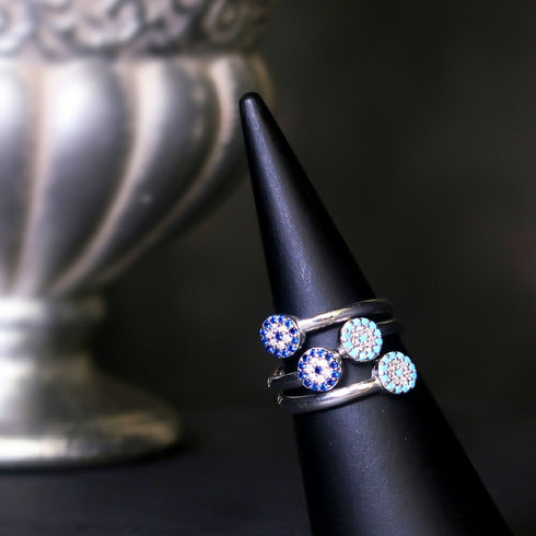 リング 指輪 スターリングシルバー925 フォークリング 花 ナザールボンジュウ ANTICO NRN001