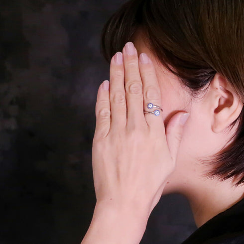 リング 指輪 スターリングシルバー925 フォークリング 花 ナザールボンジュウ ANTICO NRN001