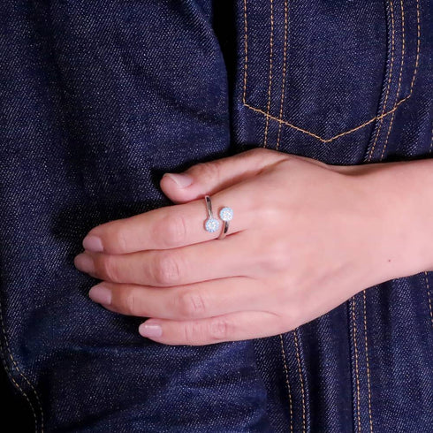 リング 指輪 スターリングシルバー925 フォークリング 花 ナザールボンジュウ ANTICO NRN001