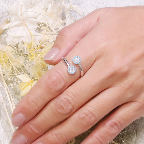 リング 指輪 スターリングシルバー925 フォークリング 花 ナザールボンジュウ ANTICO NRN001