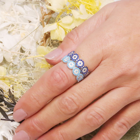 リング 指輪 スターリングシルバー925 花 ナザールボンジュウ ANTICO NRN002