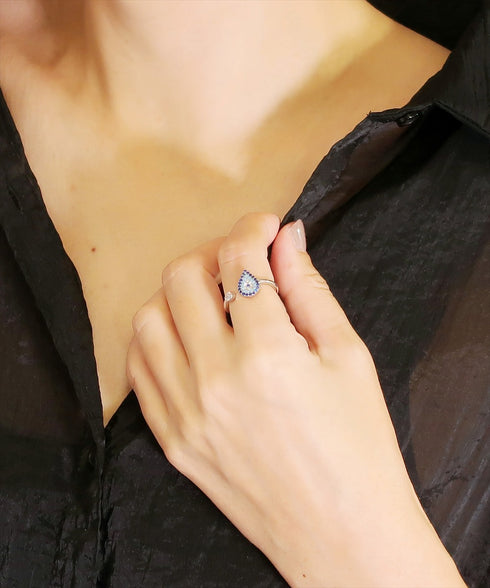 リング 指輪 スターリングシルバー925 フォークリング ナザールボンジュウ ANTICO NRN004