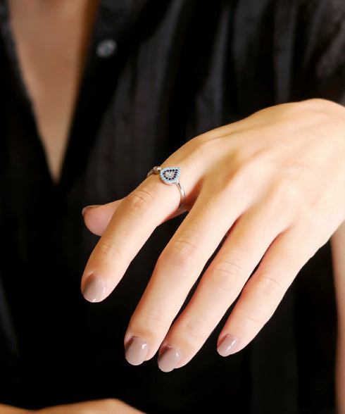 リング 指輪 スターリングシルバー925 フォークリング ナザールボンジュウ ANTICO NRN004