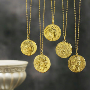 ナノッタ ネックレス コイン 古代ギリシャ ア女神アテナ GD 60cm DNC003-CC005A