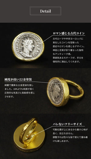 リング 指輪  オリエンタル ロマネコイン ANTICO DRN001